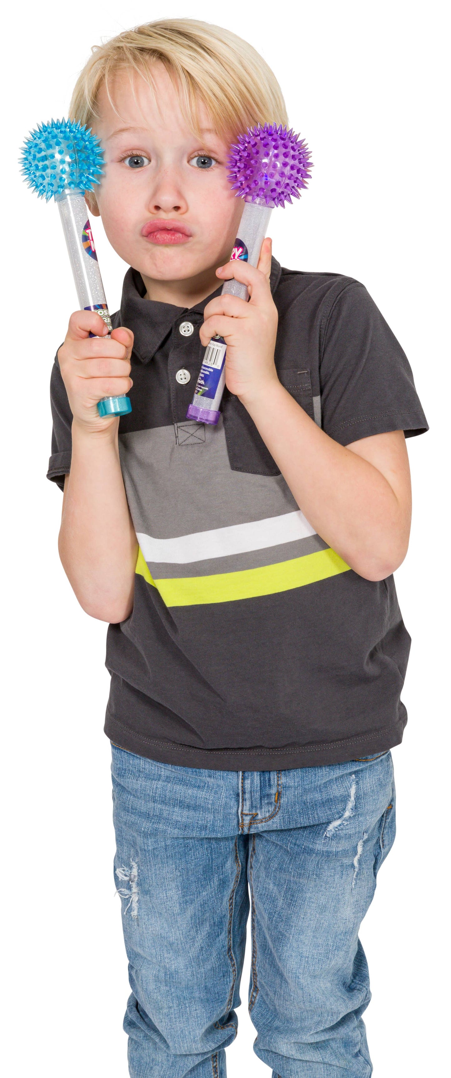 Cosmic Ray Wand, Flashing Squeezy Spikey Party Toy