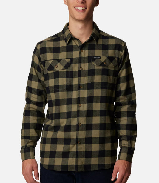 Columbia Men's Flare Gun Stretch Flannel, Stone Green