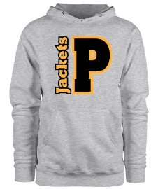 Perham Yellow Jackets 'Big P' Grey Hoodie, Adult