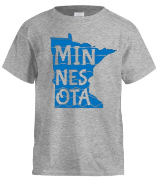 Youth MN Tee - Blue/Grey