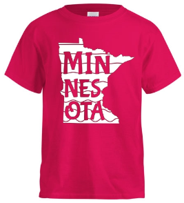 Youth MN Tee - Pink/White