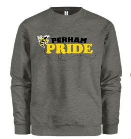 Perham Yellowjacket Pride Grey Adult Crew