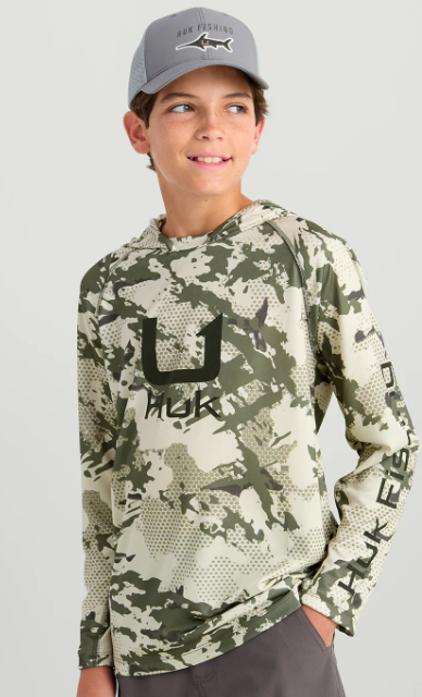 HUK Youth Icon Printed Hoodie