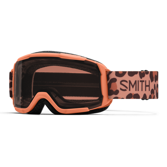 SMITH Youth Daredevil Snow Goggles, Coral Cheetah Print