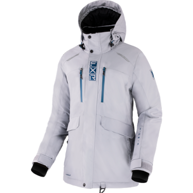 FXR Women's Aerial Jacket, Grey/Ocean