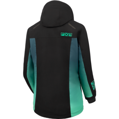 FXR Women's Aerial Jacket, Black/Minty Fresh