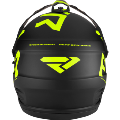 FXR Torque X Team Helmet w/ Electric Shield and Sun Shade, Black/HiVis