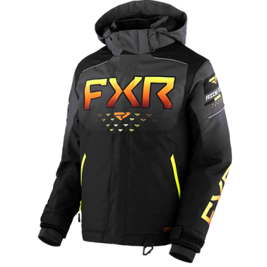 FXR Child Helium Jacket, Black/Char/Inferno