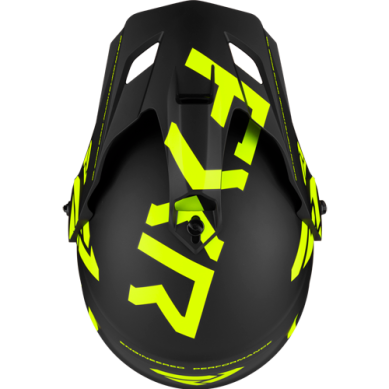 FXR Torque X Team Helmet w/ Electric Shield and Sun Shade, Black/HiVis