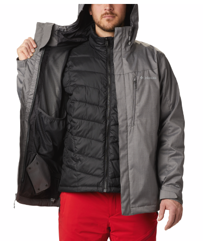 Columbia Mens Whirlibird IV Interchange Jacket, City Grey Melange