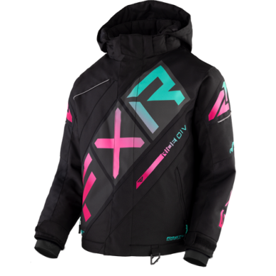 FXR Youth CX Jacket Black/Mint/Pink Fade