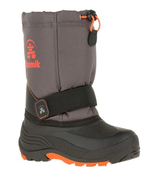 Kamik Kids Rocket Boot, Charcoal/Flame