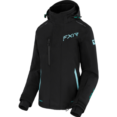 FXR Women's Edge Jacket Black/Seafoam