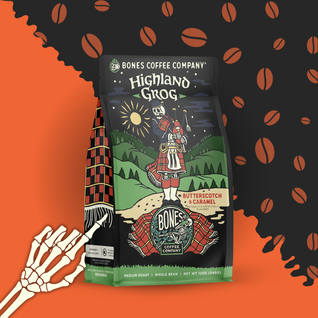 Highland Grog Flavored Coffee | 12oz | Whole Bean & Ground