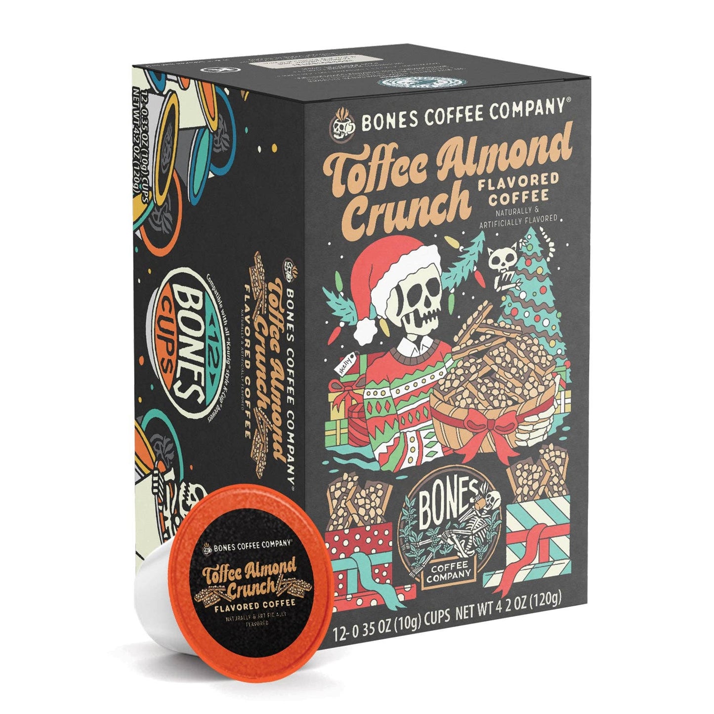 Toffee Almond Crunch Christmas Coffee Pods | 12 | Flavored
