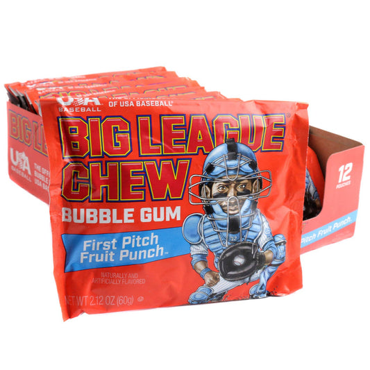 Big League Chew Fruit Punch Pouch Gum 2.12 oz