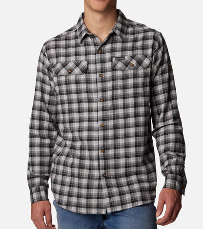 Columbia Men's Flare Gun Stretch Flannel, Cool Grey