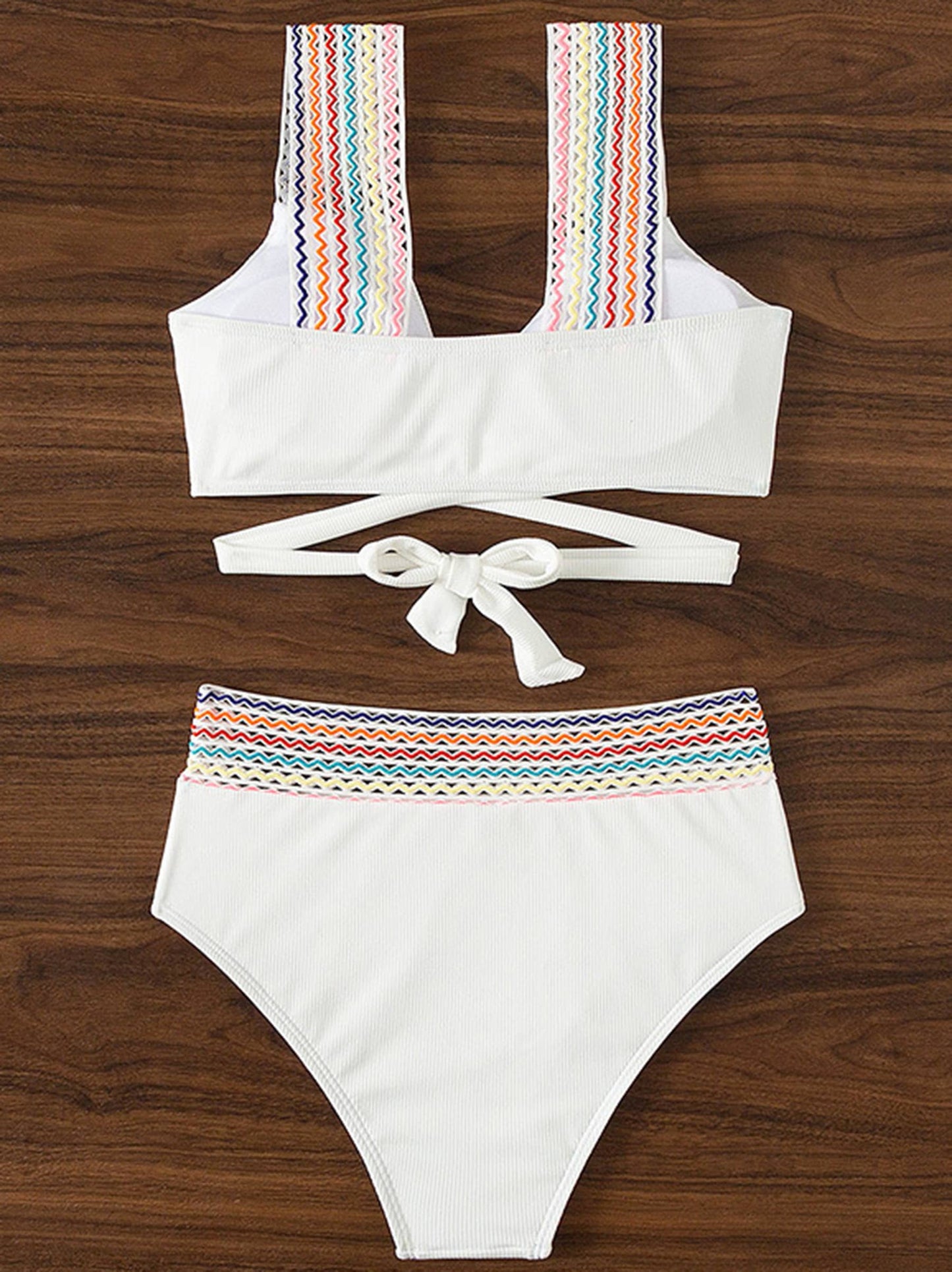 Sexy Solid Color Split Swimsuit For Women