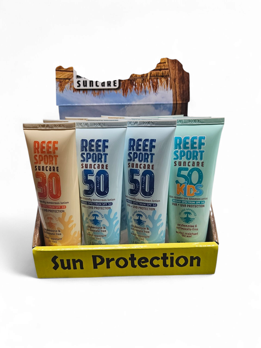 REEF LOTION w/ Kids - 3.4oz - SUNSCREEN DISPLAY - 16pcs
