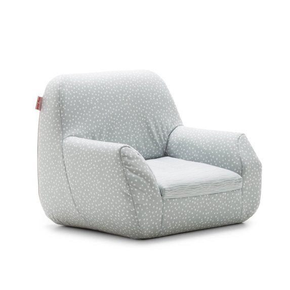 Big Joe Mid Mod Lightweight Molded Structured Chair, Frolic Wonderland Lenox, Durable Woven Polyester, 2 feet