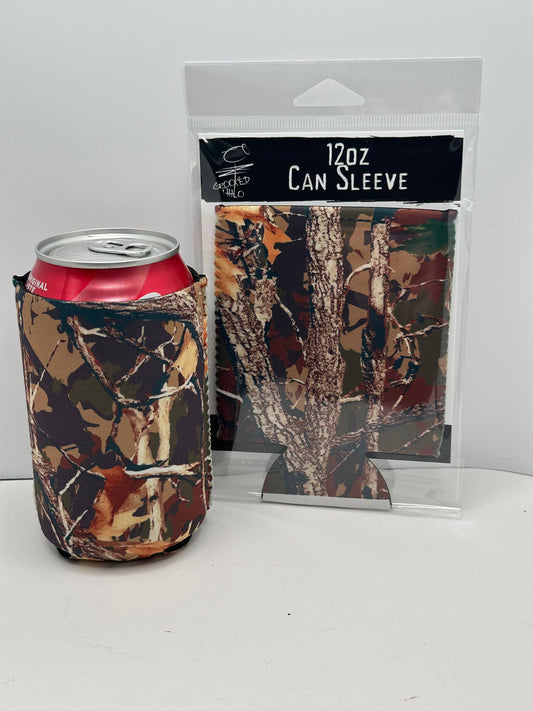 Woodland Camo Neoprene Can Sleeve