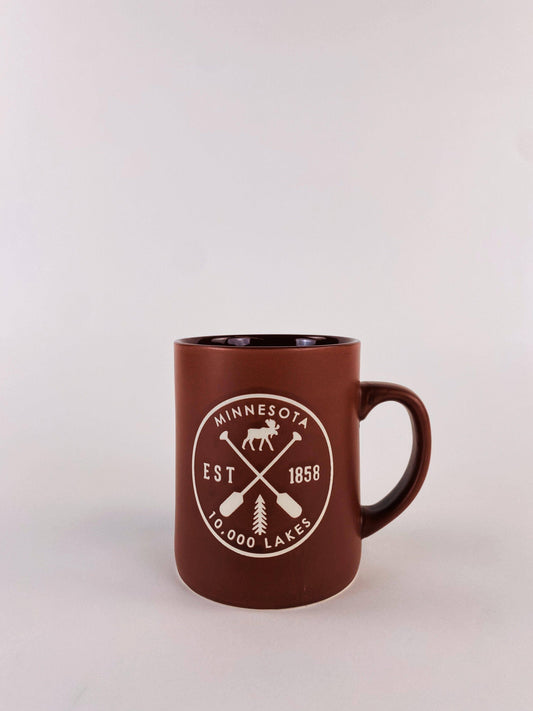 Minnesota Established Crest Red Brick Mug