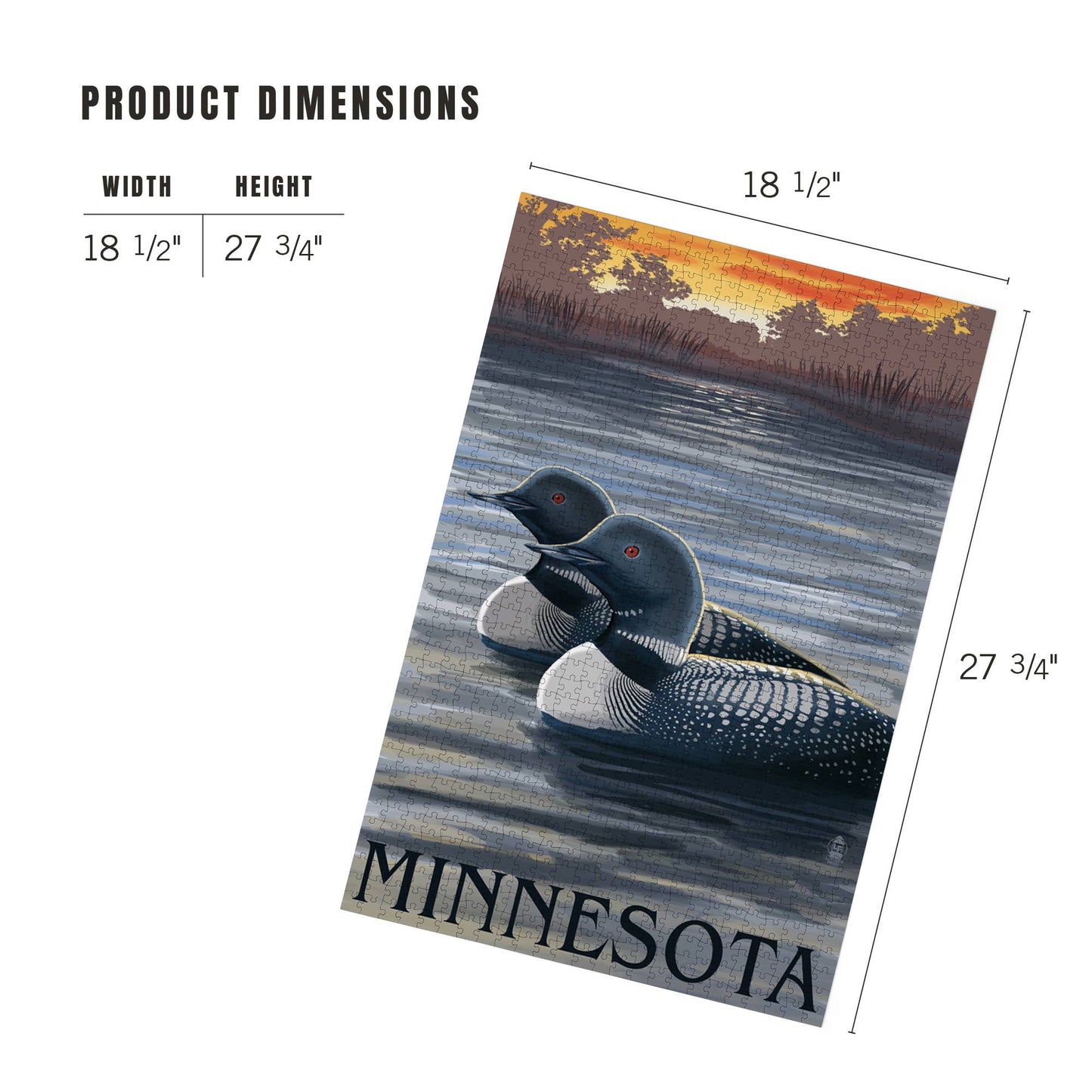 1000 PIECE PUZZLE Minnesota Loons