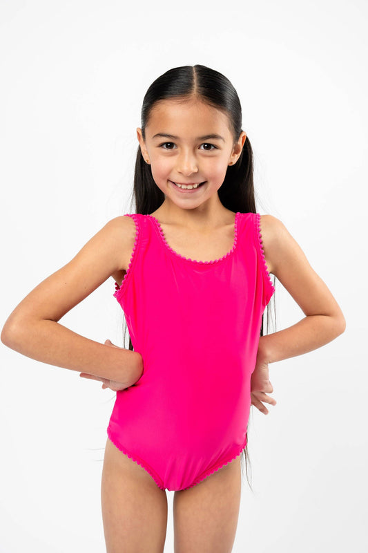 Hibiscus Bow Tie Kids One Piece