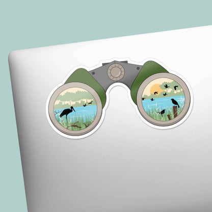 Binoculars Birdwatching Sticker