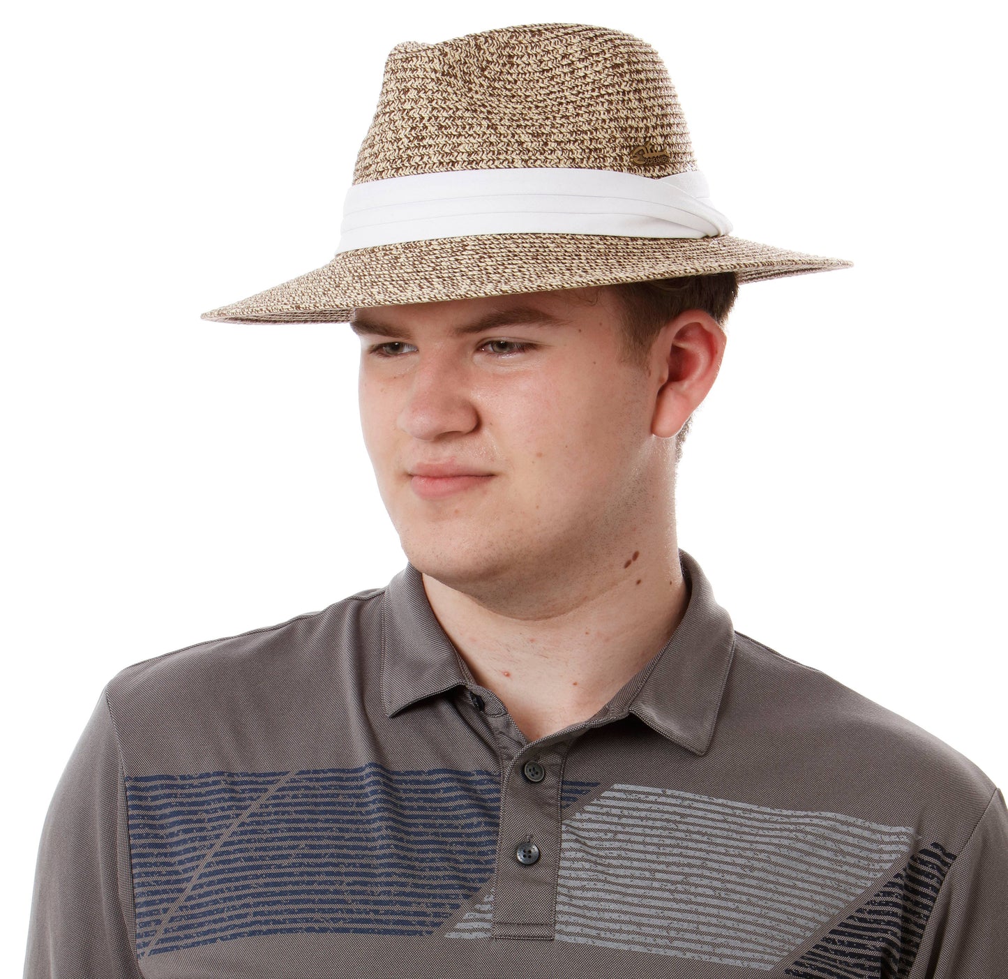 Screamer Kirby Women's Panama Sun Hat in Black and Tan