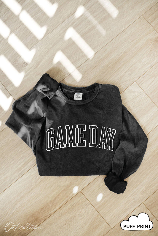 Game Day Mineral Washed Graphic Long Sleeve