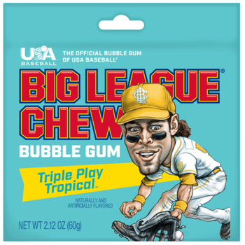 Big League Chew 12 Ct 2.12 Oz Tropical Flavor Special Edition
