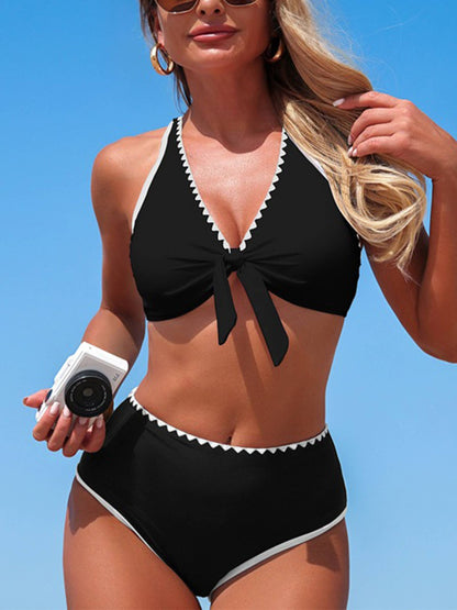 Lace Tie Two-Piece Swimsuit