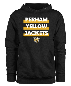 Perham Yellowjackets Adult Stripe Hoodie Black