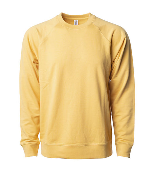 Independent Trading Co. Unisex Lightweight Loopback Terry Crew