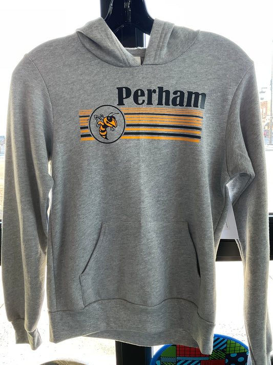 Yellowjacket Youth Grey Stripe Hoodie