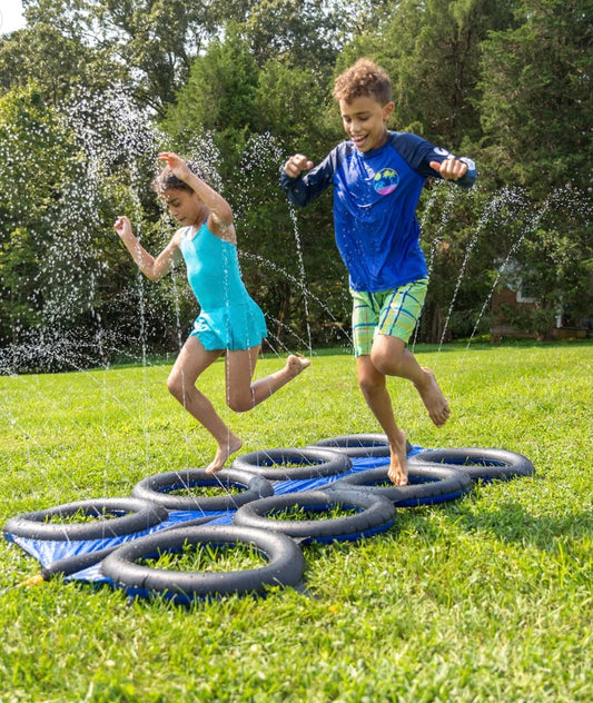 Inflatable Tire Run with Sprinkler