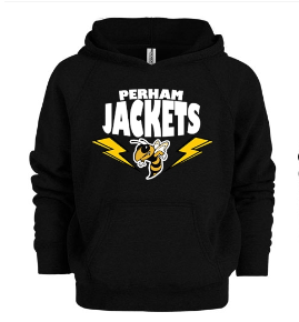 Perham Yellowjackets Youth Lighting Bolt Black Hoodie