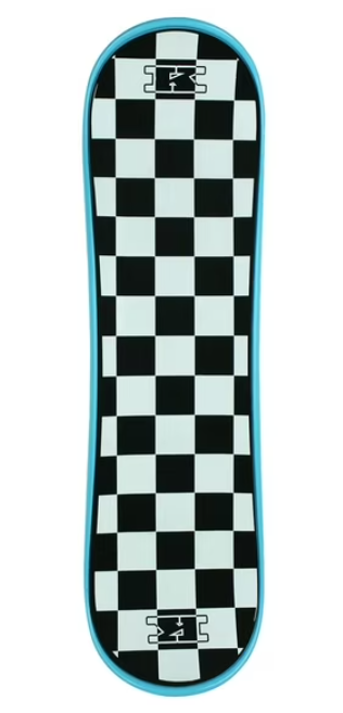 Krown Snowskate 9" x 32" Checker Cyan Blue