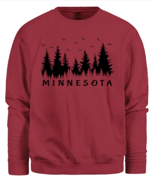 Adult Crewneck MN Pine Trees