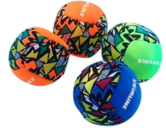 Swimline Neon Weighted Neoprene Swimming Pool Diving Balls - 2" - Set of 4