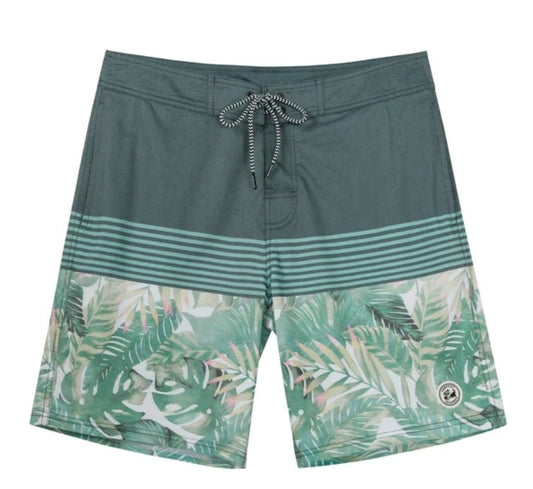 Surf Cruz Men's Swim Board Short, Mint Stripe