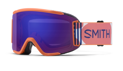 SMITH Squad S Snow Goggles, Coral Riso Print