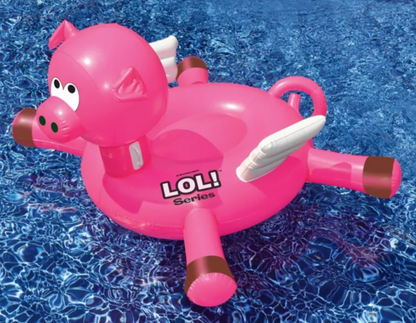 Swimline Giant Ride-On Flying Pig Float