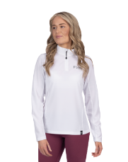 FXR Women's Breeze 1/4 Zip UPF Longsleeve, White