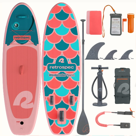 Retrospec Weekend Nano Kids Paddleboard - Rainbow Trout