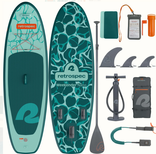 Retrospec Weekender Nano Kids Paddleboard - Seafoam Ripple