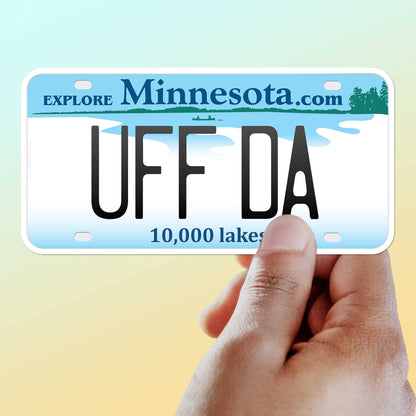 Uff Da Minnesota Bumper Sticker - Cute Midwest Decals