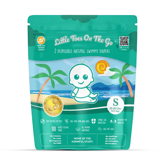 Little Toes On The Go Natural Swim Diapers - Small