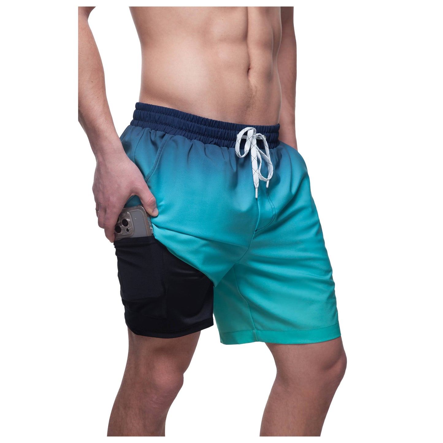 Men's 7'' Stretch Swim Short with Compression Liner Swimwear